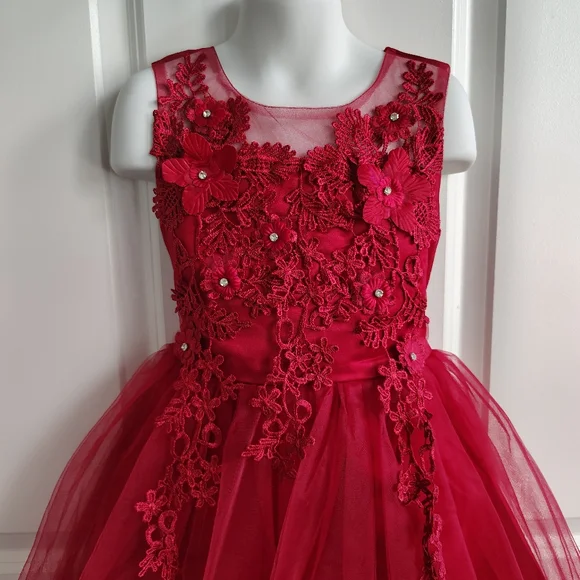 Red Princess Dress with Crown